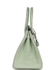 Top Quality HMS Birkin 30 Vert D'Eau Matte Alligator Palladium Hardware