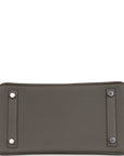 HMS Birkin 25 Gris Meyer Togo and Gris Ciment Matte Alligator Touch Palladium Hardware