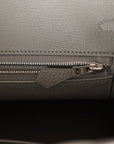 HMS Birkin 25 Gris Meyer Togo and Gris Ciment Matte Alligator Touch Palladium Hardware