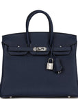 HMS Birkin 25 Bleu Navy Togo Palladium Hardware