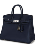 HMS Birkin 25 Bleu Navy Togo Palladium Hardware