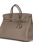HMS Horseshoe Stamp (HSS) Birkin 40 Gris Tourterelle Togo Brushed Palladium Hardware