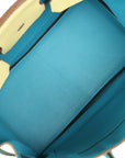 HMS Special Order (HSS) Birkin 35 Jaune Poussin and Bleu Paradise Togo Brushed Gold Hardware