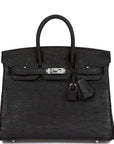 HMS Birkin 25 Black Ostrich Palladium Hardware