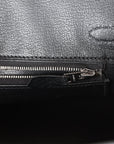 HMS Birkin 25 Black Ostrich Palladium Hardware