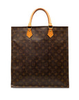 Brown LV Monogram Sac Plat Tote Bag