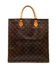 Brown LV Monogram Sac Plat Tote Bag