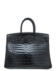 HMS Noir Crocodile Porosus Birkin 35 Bag