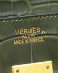 HMS Vert Veronese Matte Crocodile Porosus Birkin 35 Bag
