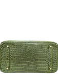 HMS Vert Veronese Matte Crocodile Porosus Birkin 35 Bag