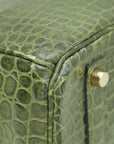 HMS Vert Veronese Matte Crocodile Porosus Birkin 35 Bag