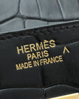 HMS Noir Crocodile Porosus Birkin 35 Bag
