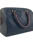 Blue LV Monogram Empreinte Speedy Bandouliere 25 Satchel