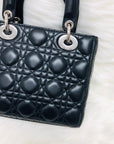 Cannage Lambskin Lucky Badges My Lady D1OR Black