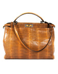 FNDI Large Python Peekaboo Bag