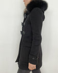 BBERRY "BlackWELL" Hooded Duffle Coat With Detachable Trim - Size UK 8 / US 6 / GER 36