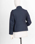 CHRISTIAN D1OR Bar Jacket with Oblique Lining Blue