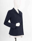 CHRISTIAN D1OR 30 Montaigne Bar Jacket Knit Wool Navy