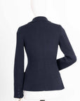 CHRISTIAN D1OR 30 Montaigne Bar Jacket Knit Wool Navy
