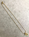 Christian D1OR CD Logo Necklace Gold Vintage gydv2d