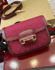 GC666 GCCI Horsebit 1955 Mini Shoulder Bag / HIGHEST QUALITY VERSION / 8.1"W x 5.7"H x 2"D