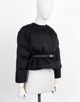 CHRISTIAN D1OR ALPS Puffer Jacket with Belt Black