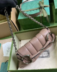 GC591 GCCI Horsebit Chain Small Shoulder Bag / HIGHEST QUALITY VERSION / 10.6"W x 4.5"H x 2"D