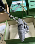 GC592 GCCI Horsebit Chain Small Shoulder Bag / HIGHEST QUALITY VERSION / 10.6"W x 4.5"H x 2"D