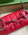 GC593 GCCI Horsebit Chain Small Shoulder Bag / HIGHEST QUALITY VERSION / 10.6"W x 4.5"H x 2"D