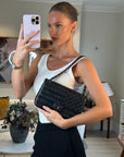 *RARE* CH 2014 Paris Dallas Single Flap Embossed Quilted CC Bag with Ruthenium Hardware