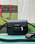 GC468 GCCI Horsebit 1955 Small Shoulder Bag / 8"W x 5.7"H x 2"D