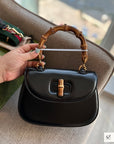 GC570 GCCI Bamboo 1947 Small Top Handle Bag / 8.3"W x 6"H x 2.75"D