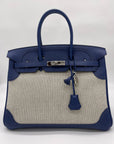 HMS Birkin 35 Canvas Bleu de Prusse Palladium Hardware