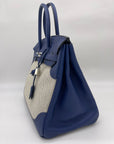 HMS Birkin 35 Canvas Bleu de Prusse Palladium Hardware