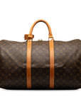 Brown LV Monogram Keepall 50 Travel Bag