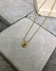 Christian D1OR CD Logo Necklace Gold Vintage 36uf24
