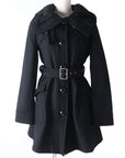 BBERRY Blue Label Wool Belted Coat, Black, Size 40