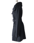 BBERRY Blue Label Wool Belted Coat, Black, Size 40