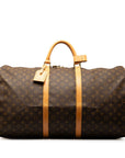 Brown LV Monogram Keepall 60 Travel Bag