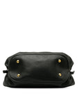 Black LV Monogram Mahina XL Hobo Bag