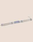 CHRISTIAN D1OR BLUE & SILVER TROTTER CHOKER NECKLACE
