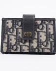 Christian D1OR 5 Card Holder Blue And Grey Oblique Leather