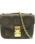 Brown LV Monogram Micro Metis Satchel