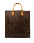 Brown LV Monogram Sac Plat Tote Bag