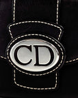 Christian D1OR CD Logo Leather Folded Wallet Brown Vintage 8jdhim
