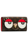 Brown LV Monogram Valentines Bird Sarah Wallet