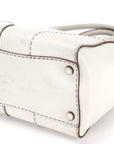 PRD B2861K TALCO CITY CALF LEATHER 2 WAY BAG SILVER HARDWARE, WITH CARD, STRAP & DUST COVER