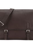 PRD BROWN SAFFIANO LEATHER MESSENGER BAG NO DUST COVER AND BOX