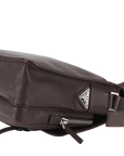 PRD BROWN SAFFIANO LEATHER MESSENGER BAG NO DUST COVER AND BOX
