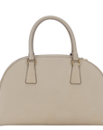 PRD DOME HANDBAG (BL0852) POMICE SAFFIANO LEATHER GOLD HARDWARE WITH LOCK&KEYS, DUST COVER AND CARD